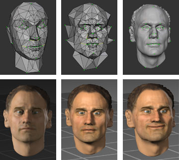 Synthesizing realistic facial expressions from