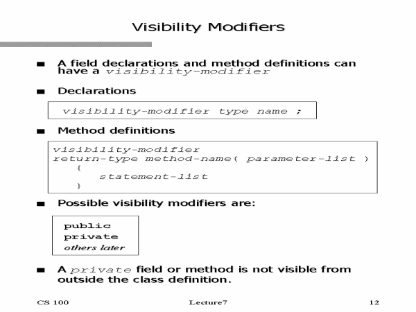 Visibility Modifiers 2352
