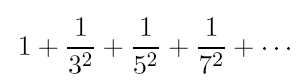 sum of reciprocals of odd numbers