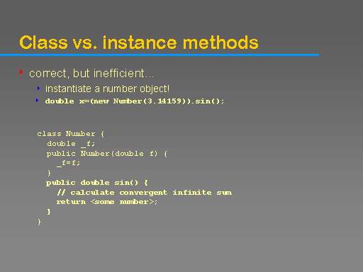 Class vs. instance methods