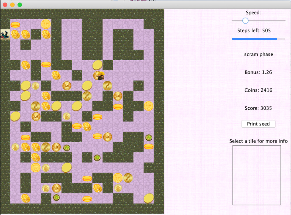 Screenshot of GUI during scram phase.