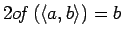 $2o\!f\left(\left\langle a, b\right\rangle\right) = b$